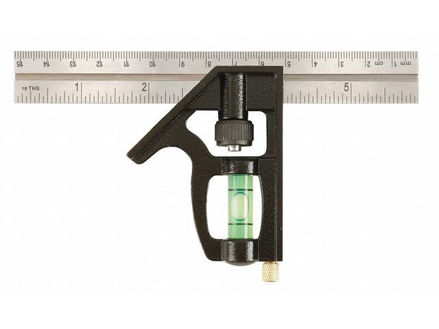 JOHNSON 406EM-S Combo Square6 in Lin/mm Graduations