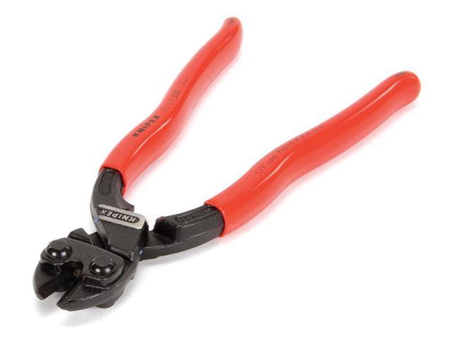 Knipex Tools - 7101200SBA - Black Atramentized Chrome Vanadium Heavy Duty Steel Plastic Coated Handles Mini Bolt Cutter 8 Over