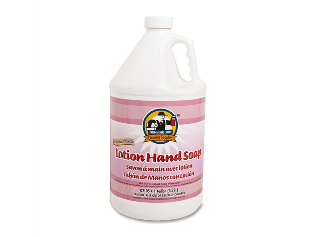 Genuine Joe 02105Liquid Hand Soap with Skin Conditioner 1 gal (38 L) - Pink - 1 Each
