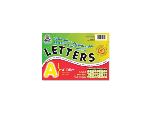 Pacon Colored Self-Adhesive Removable Letters