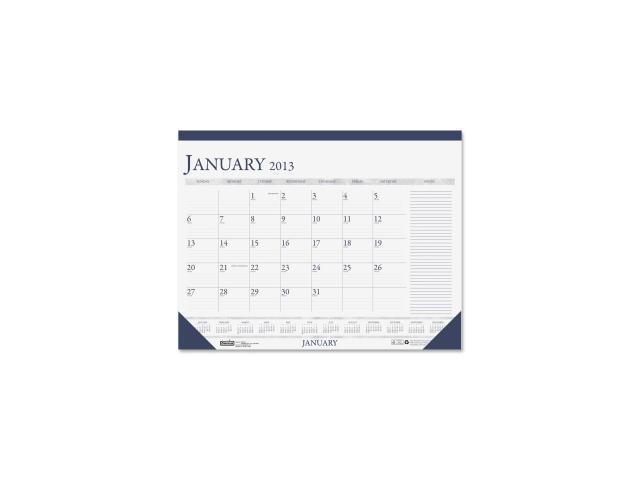House of Doolittle 1646 Two-Color Monthly Desk Pad Calendar w/Large Notes Section 18-1/2 x 13