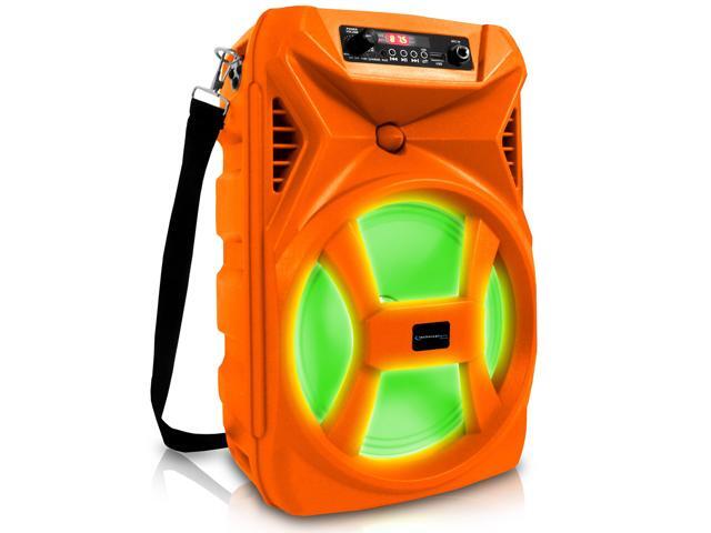 Technical Pro 8 Inch 500 Watts Portable Bluetooth Speaker with Woofer & Tweeter Festival PA LED Speaker with Bluetooth/USB Card Inputs True