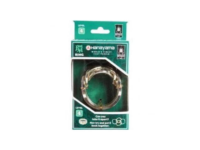 BePuzzled Hanayama Cast Metal Brainteaser Puzzles - Hanayama Ring Puzzle (Level 4)