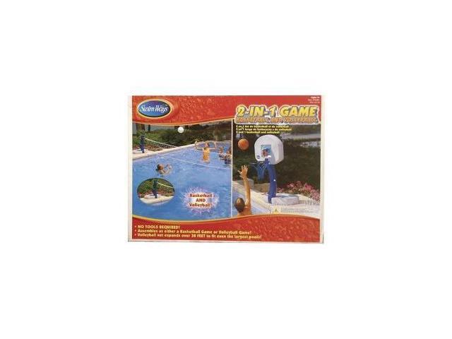 SwimWays 2-In-1 Volleyball and Basketball Swimming Pool Water Game Set