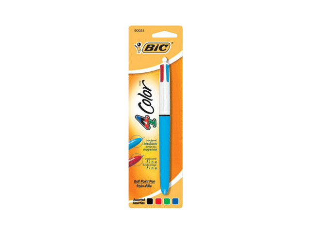 BIC MMXP11C 4-Color Retractable Pen Fine, Medium Pen Point Type