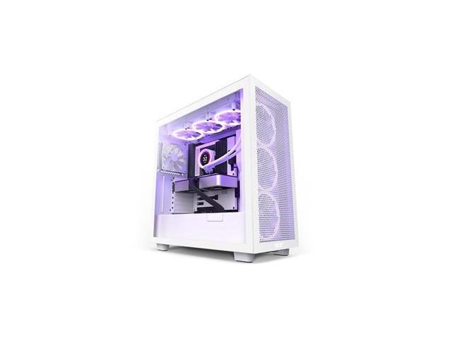  NZXT H7 Elite - CM-H71EW-02 - ATX Mid Tower PC Gaming Case -  Front I/O USB Type-C Port - Quick-Release Tempered Glass Side Panel - White  (2023) : Electronics