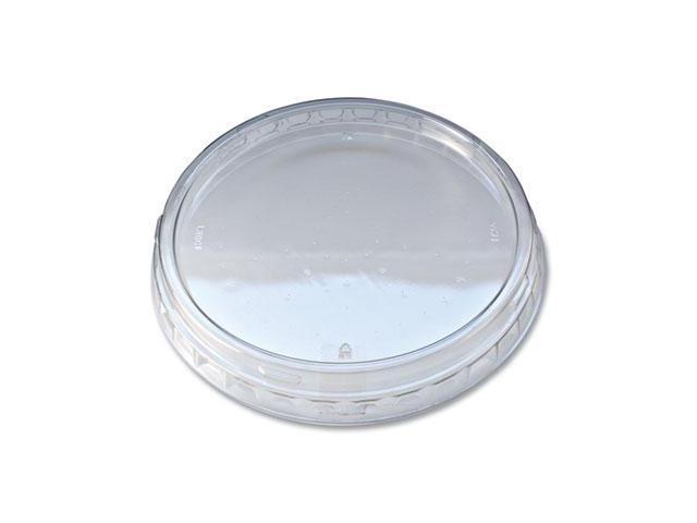 Recycleware Round Deli Container Lids, Clear, Plastic, 500/Carton Recycleware Round Deli Container Lids, Clear, Plastic, 500/Carton
