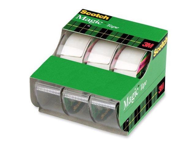 Scotch Magic Tape in Handheld Dispenser 3/4' x 300' 1' Core Clear 3/Pack 3105