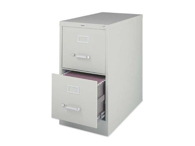 Lorell 2-Drawer Vertical File w/ Lock 15 x25 x28-3/8  Light Gray 60654