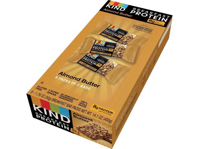 Breakfast Protein Bars Almond Butter 50 g Box 8/Pack 25953