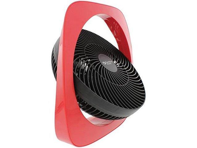 Comfort Zone 10' Square Turbo Desk Fan Red