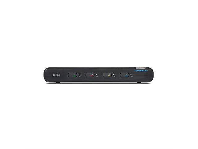 Belkin Universal Single Head 4 Port 4K DVI DPT HDMI KVM Switch F1DN104KVM-UN-3