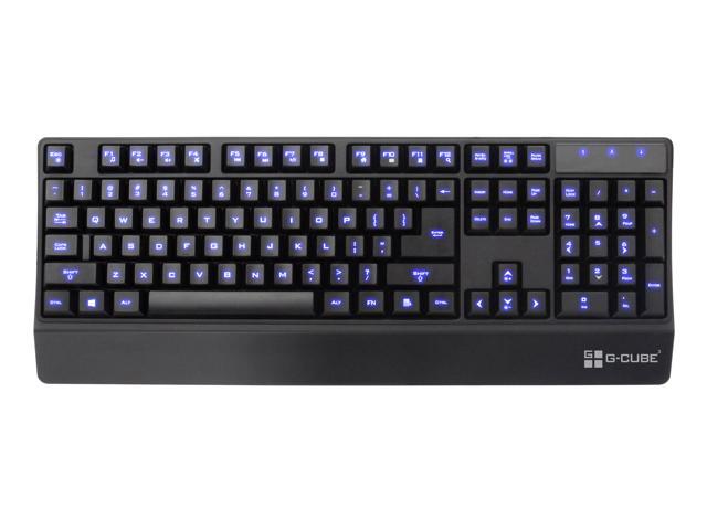 G-Cube Illuminate Light Gaming keyboard / Dual color LED keyboard / 2 LED switch: Blue LED and White LED keyboard / FN