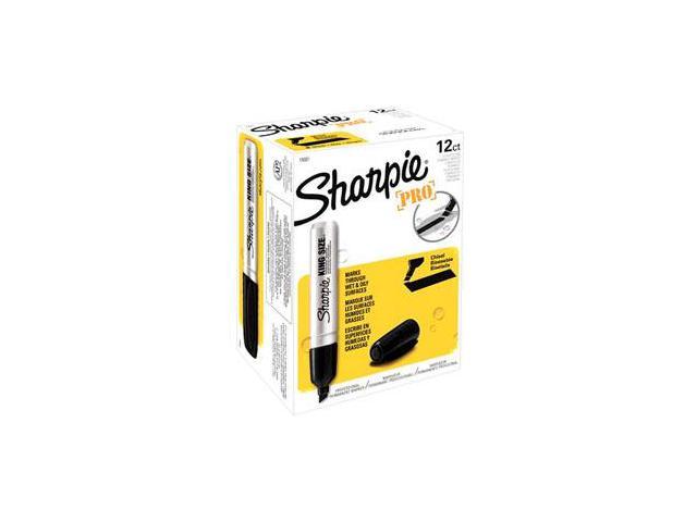 Sharpie King-Size Black Permanent Markers (15001) [Chisel Point, 1 Dozen]