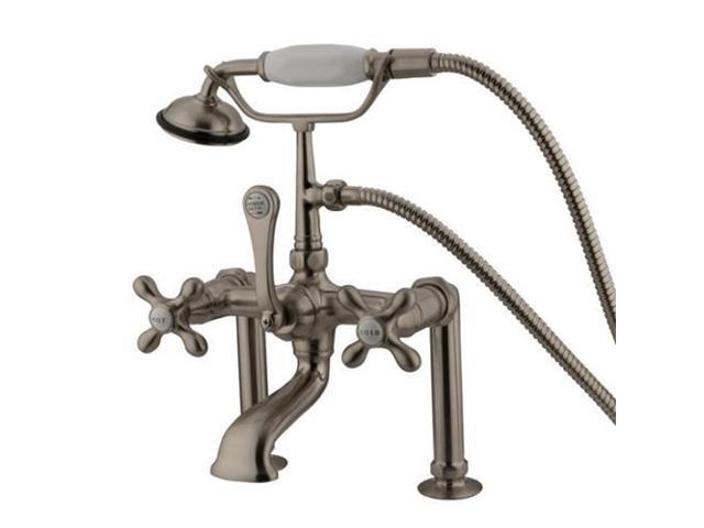 Kingston Brass Cc109T8 Clawfoot Tub Filler With Hand Shower - Brushed Nickel Finish