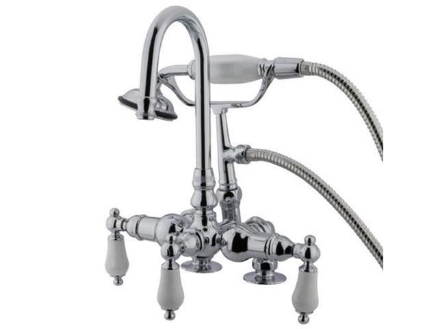 Kingston Brass Cc16T1 Clawfoot Tub Filler With Hand Shower - Polished Chrome Finish