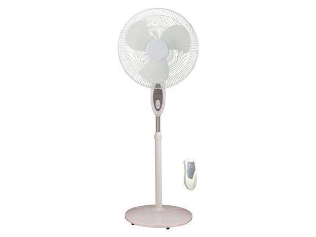 OPTIMUS F-1672WH 16' Oscillating Stand Fan with Remote (White)