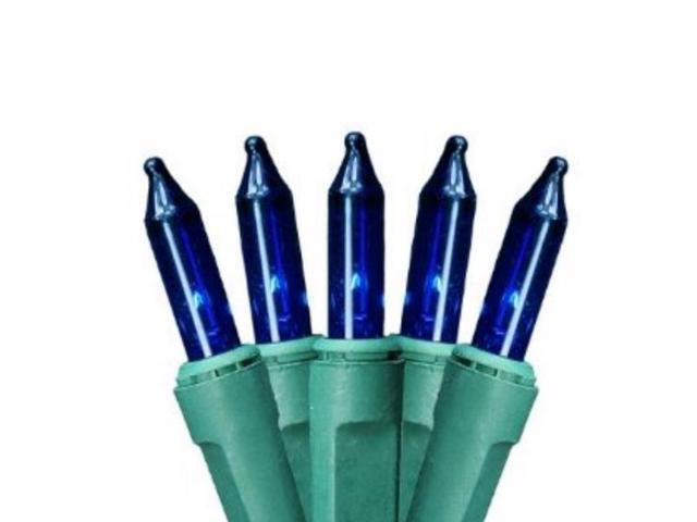 Holiday Time 200 Heavy Duty Blue Mini Lights Christmas Holiday String Light Set