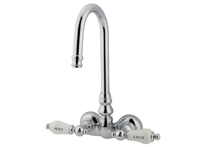 Kingston Brass Cc74T1 Hi-Rise Spout Clawfoot Tub Filler - Polished Chrome Finish
