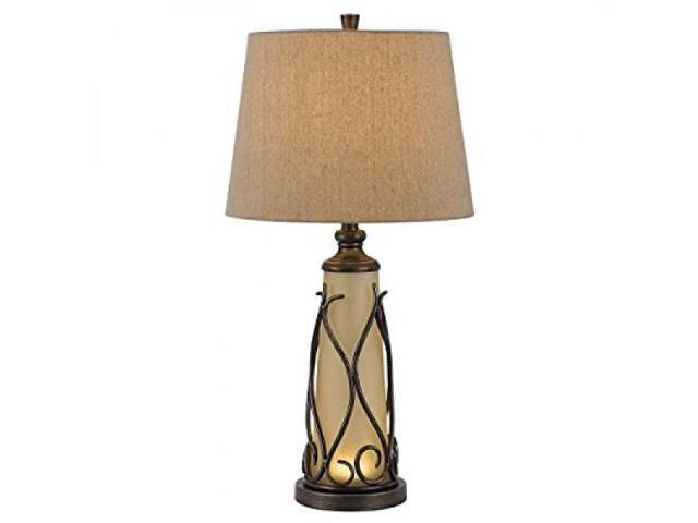 Cal Lighting BO-2348TB Taylor Table Lamp with 1-watt LED Night Light 150-watt