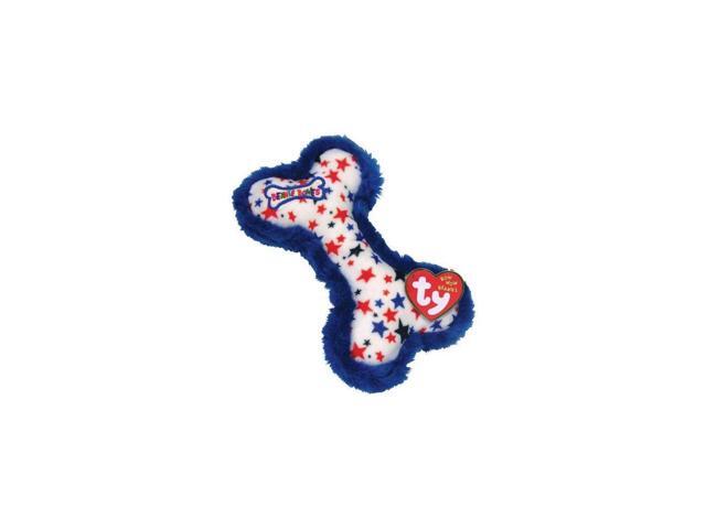 Bow Wow Beanies - RED WHITE & BLUE STARS the Bone (with Blue Trim)