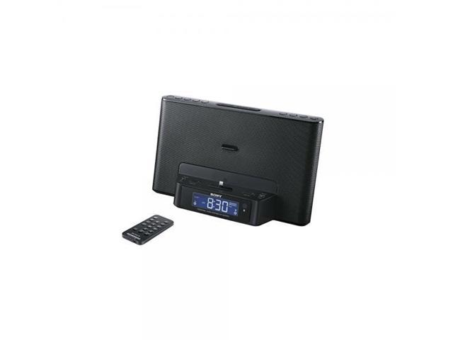 Neweggbusiness Sony Icfcs15ipn Lightning Iphone Ipod Clock Radio Speaker Dock Black Discontinued By Manufacturer