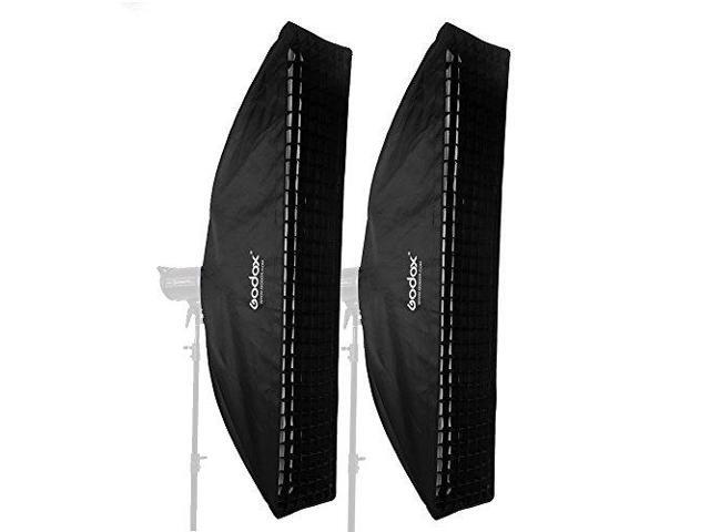 Godox 35x160cm 14'x63' Beehive Honeycomb Grid Strip Softbox Bowens Mount for Studio Flash (2pcs)