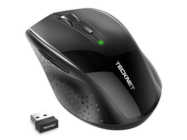 tecknet alpha ergonomic 24g wireless optical mobile mouse with usb nano receiver for laptop pc chromebook macbook computer6 buttons30 months