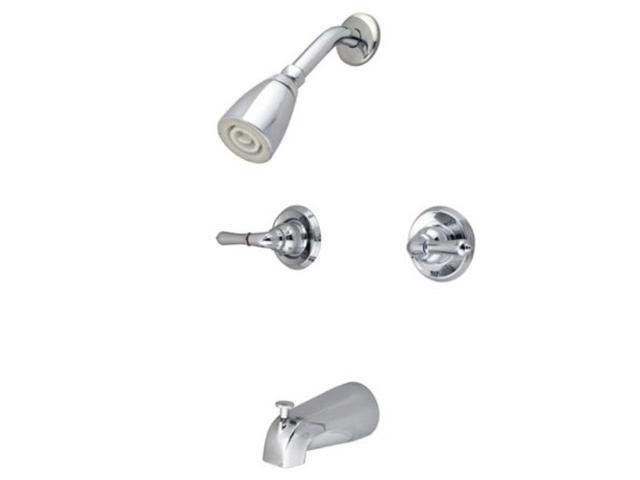 kingston brass gkb241 magellan tub and shower faucet two handles chrome