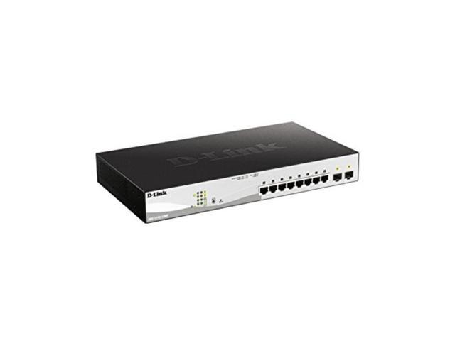 D-Link DGS-1210-10MP 8-Port Gigabit Smart Managed PoE Switch with 2 Gigabit SFP Ports 130W PoE Budge