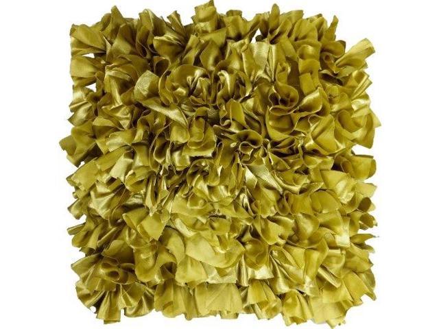 UPC 859350003434 product image for decorative 3d gold floral throw pillow cover 18' | upcitemdb.com