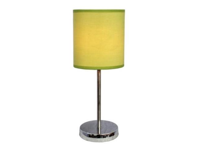 simple designs home lt2007grn simple designs chrome mini basic table lamp with fabric shade 551' x 551' x 1181' green