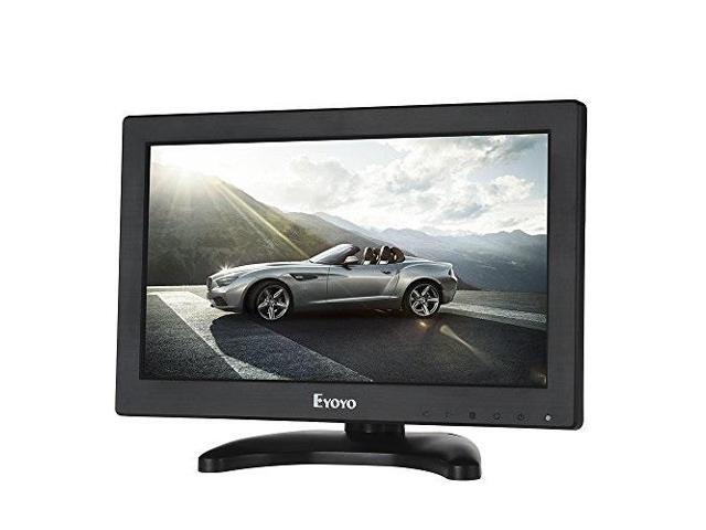 eyoyo 12' inch tft lcd monitor with av hdmi bnc vga input 1366x768 portable mini hd color screen display with builtin speaker for pc cctv home