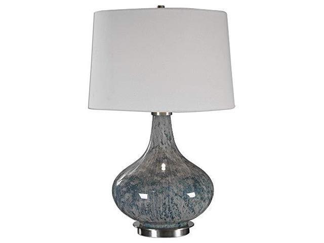 Uttermost Celinda Blue Gray Glass Lamp