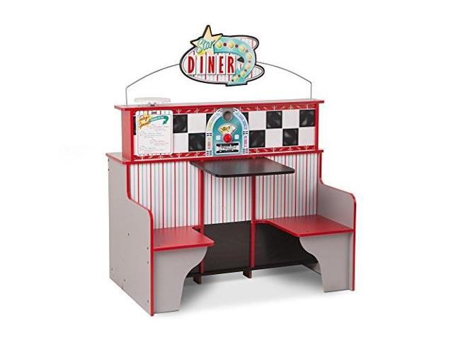 melissa & doug star diner restaurant play set & kitchen wooden diner play set two play spaces in one 35' h x 23' w x 435' l