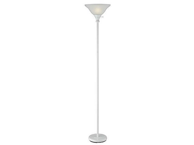 cal lighting bo213wh floor lamp with frosted glass shades 70' x 13' x 70' white finish