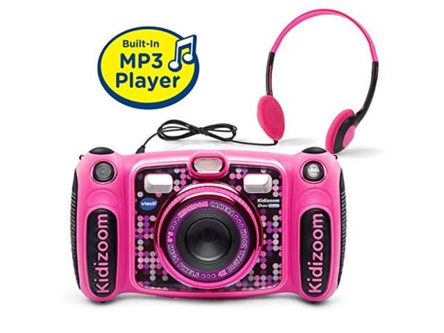 vtech kidizoom duo 50 deluxe digital selfie camera with mp3 player & headphones pink