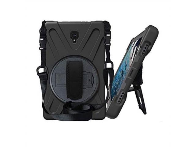 KIQ Heavy Duty Military Durability Shield Case Tablet Cover Kickstand Shoulder Strap Kickstand Palmstrap Dual-Layer Protection For Samsung