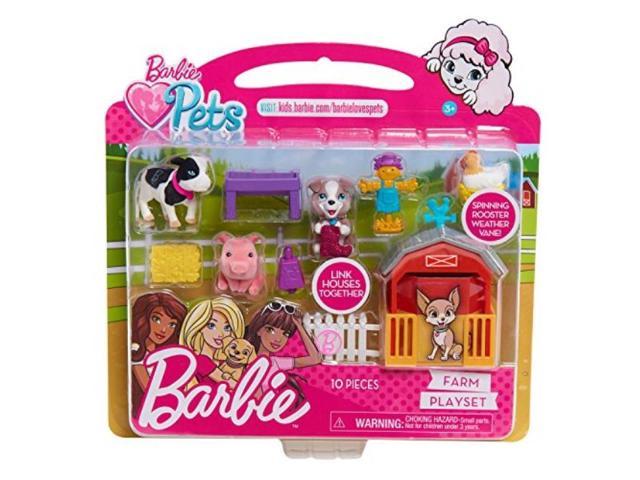 barbie pets play farm set multicolor