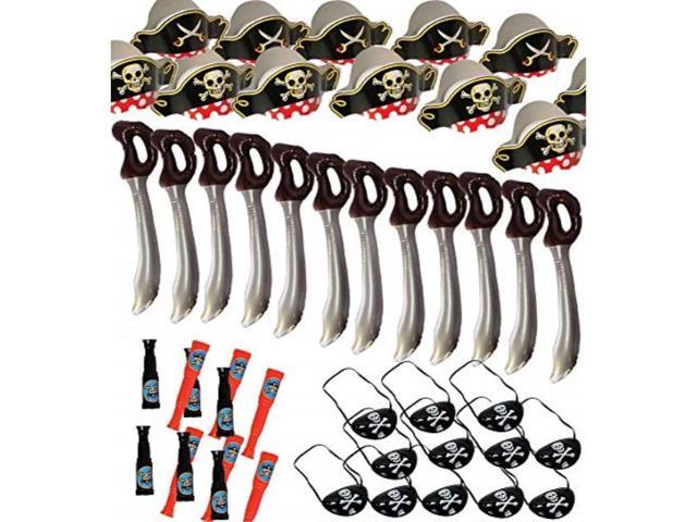 funny party hats pirate party set pirate birthday party pirate supplies 12 pirate hats patches swords telescopes