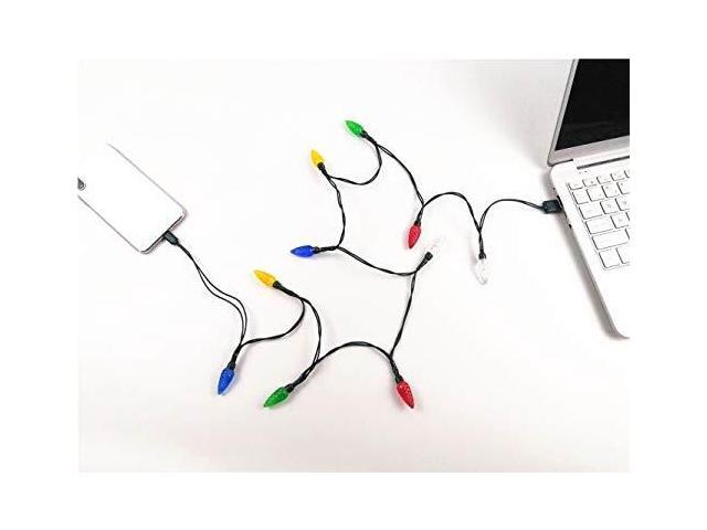 wind christmas light phone charger cord usb and bulb charging cable 50inch 10led multicolor lightning connector compatible with phone 6 7 8 x xr xs