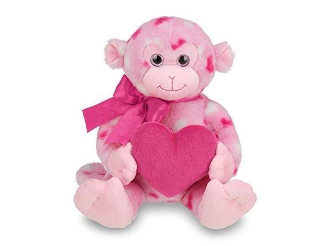 bearington lovie louie valentines plush stuffed animal monkey with hearts 11 inches