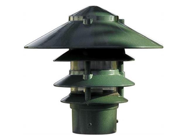 dabmar lighting d5400g pagoda fixture 4 tier 10' top 3' base i light green finish