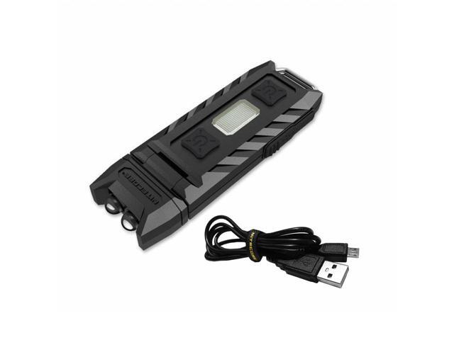 Nitecore Thumb 85 Lumens Rechargeable Dual Color Tiltable Flashlight w/ USB Cable