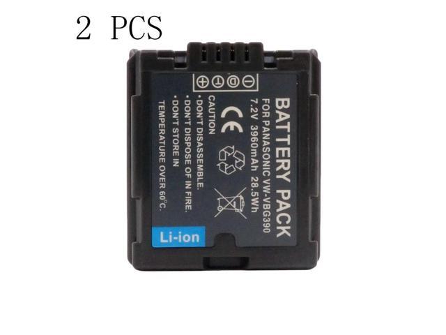 2Pieces 3960mAh VW-VBG390 VBG390 Camera Battery For Panasonic AG-AC7 HDC-SD600 HDC-SD700 HDC-SDT750 HDCTM300 HDCTM700