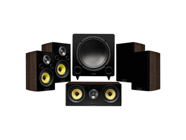 Fluance Signature HiFi Compact Surround Sound Home Theater 51 Channel Speaker System including 2-Way Bookshelf Center Channel Rear Surround