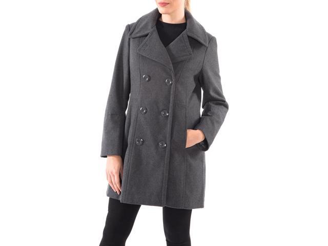 Alpine Swiss Norah Womens Wool Coat Double Breasted Peacoat Jacket Overcoat