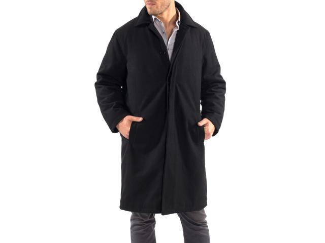 Alpine Swiss Mens Zach Knee Length Jacket Top Coat Trench Wool Blend Overcoat