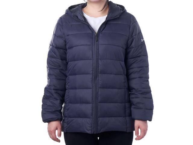 AlpineSwiss Womens Hooded Down Alternative Puffer Jacket Warm Light Bubble Coat