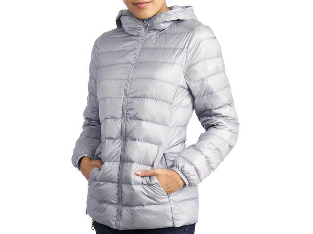 AlpineSwiss Womens Hooded Down Alternative Puffer Jacket Warm Light Bubble Coat